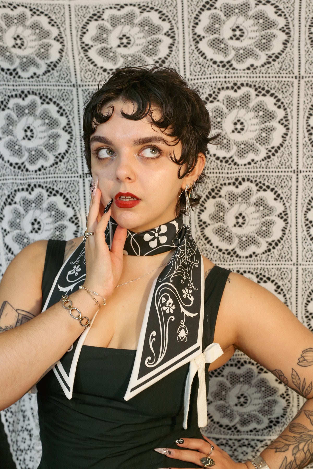 Tangled In Your Web Skinny Scarf (Limited Edition)