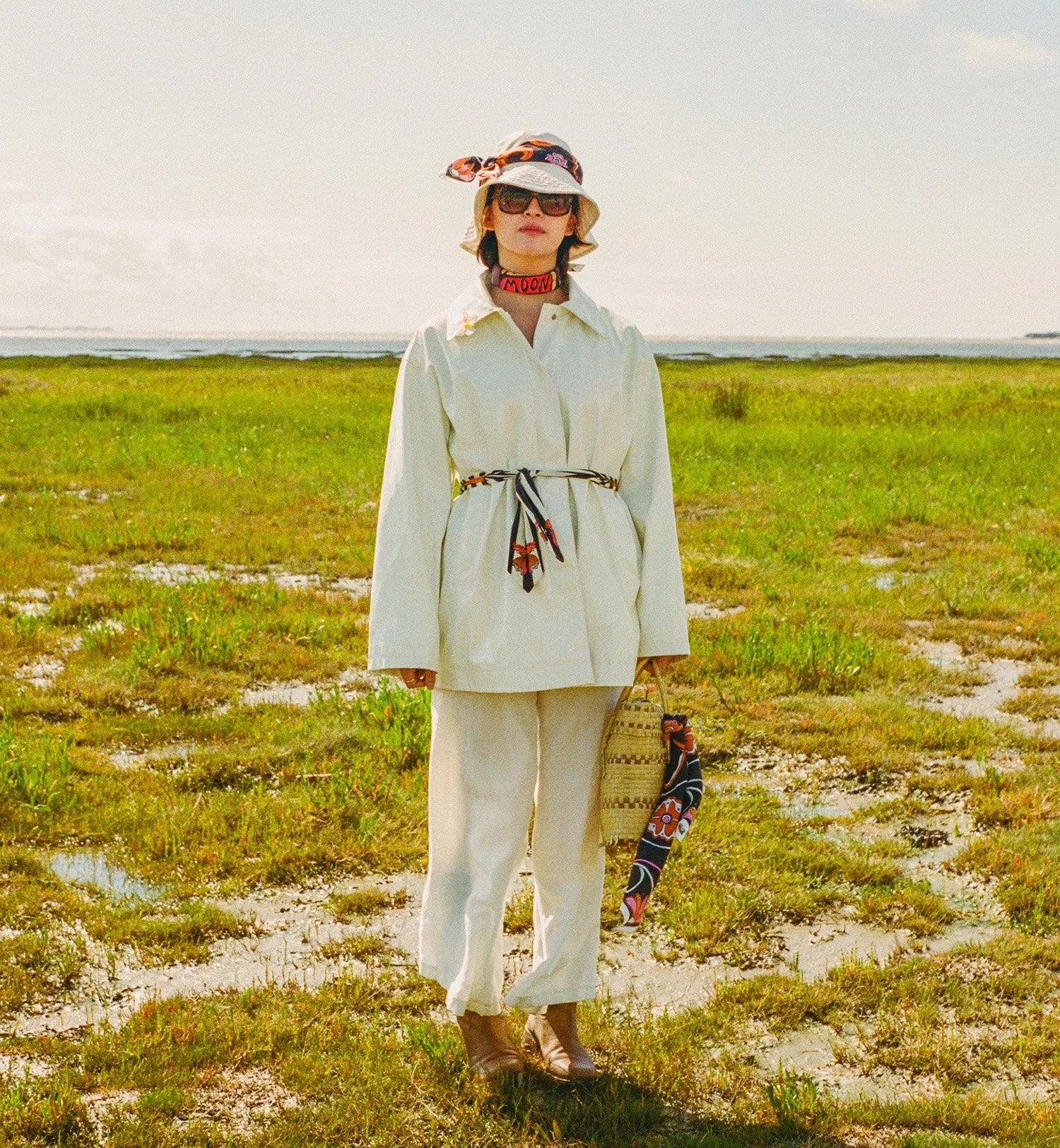 Fly Close To The Sun Cotton Skinny Scarf