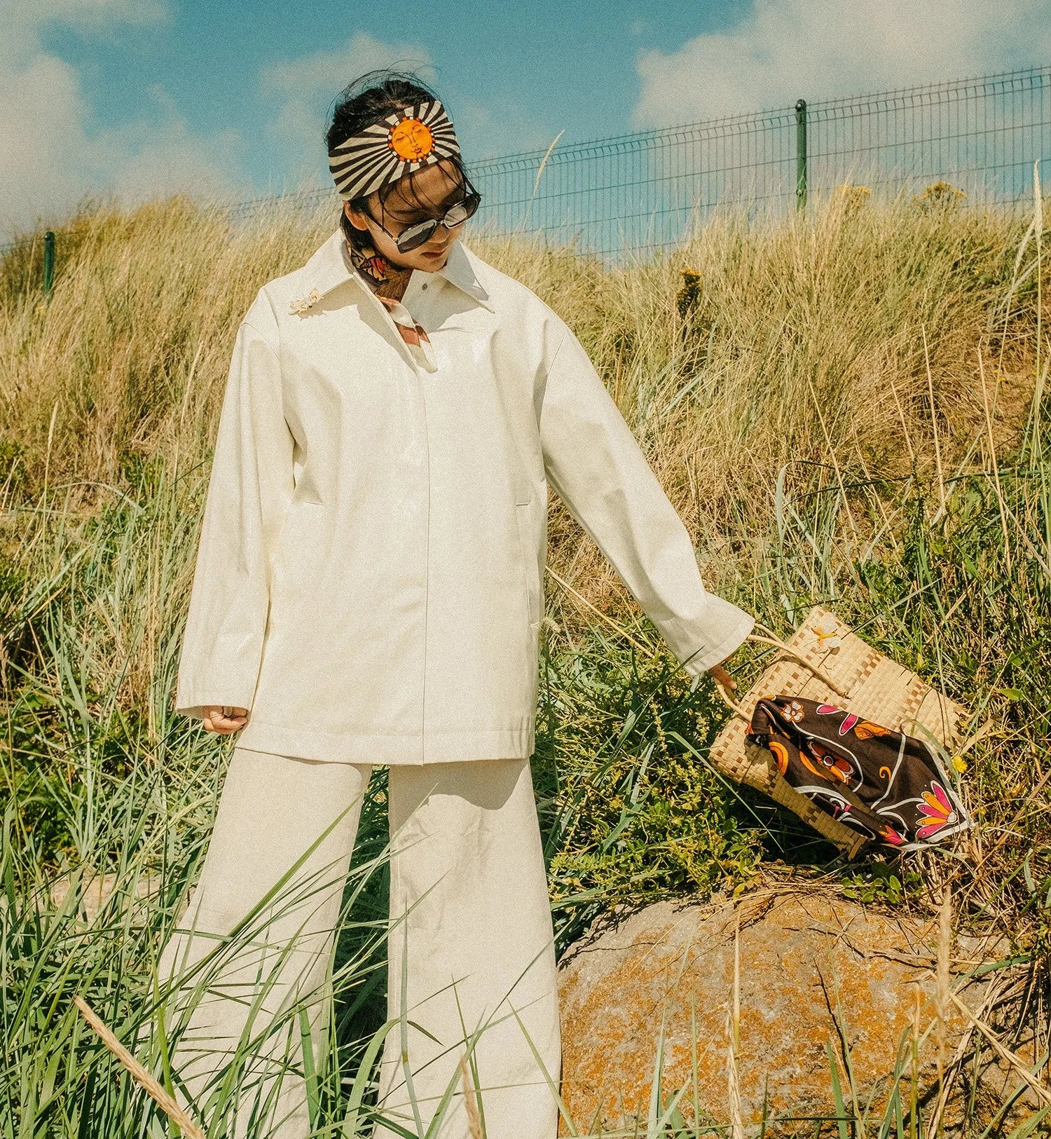 Fly Close To The Sun Cotton Skinny Scarf