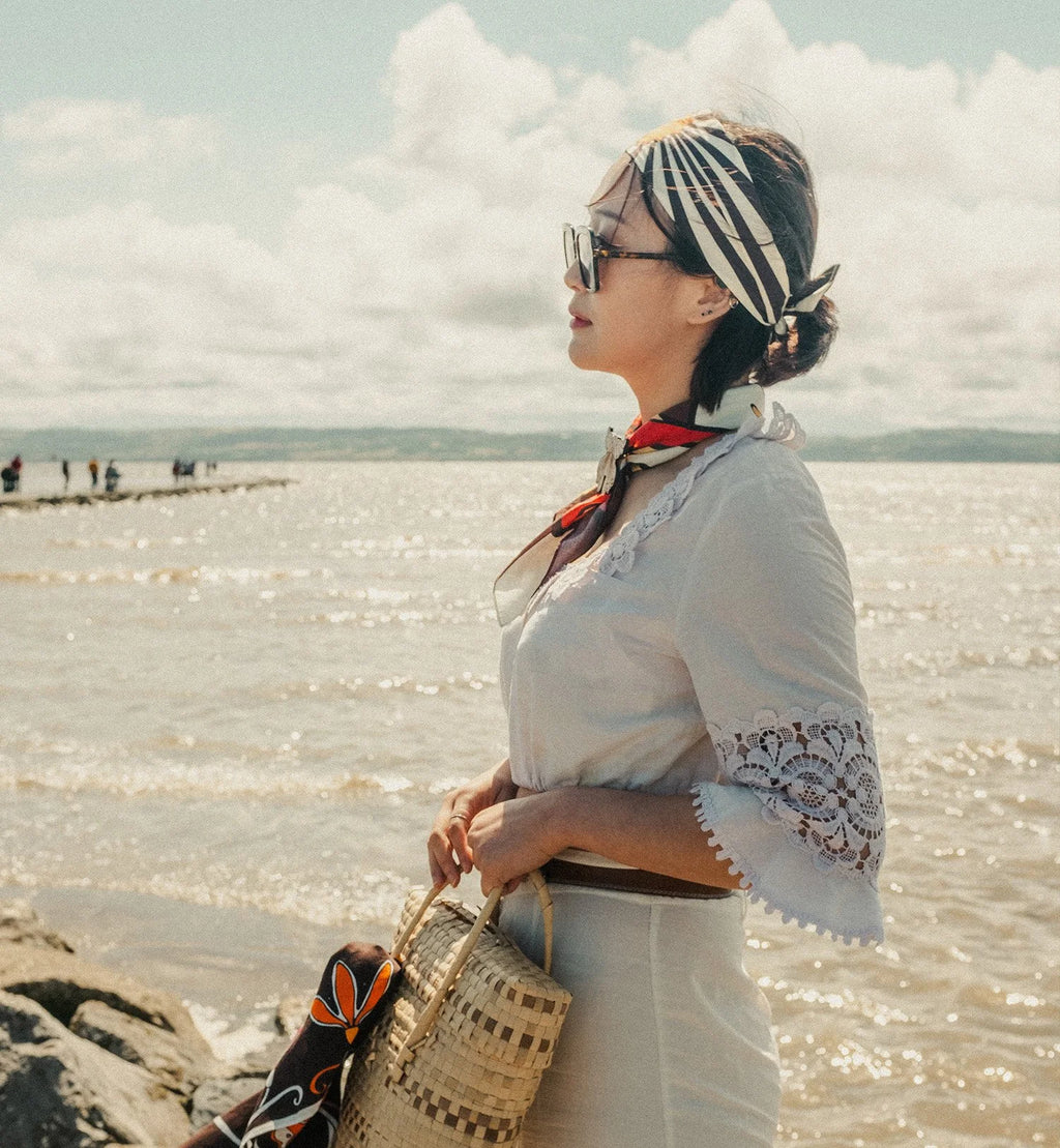 Fly Close To The Sun Cotton Skinny Scarf