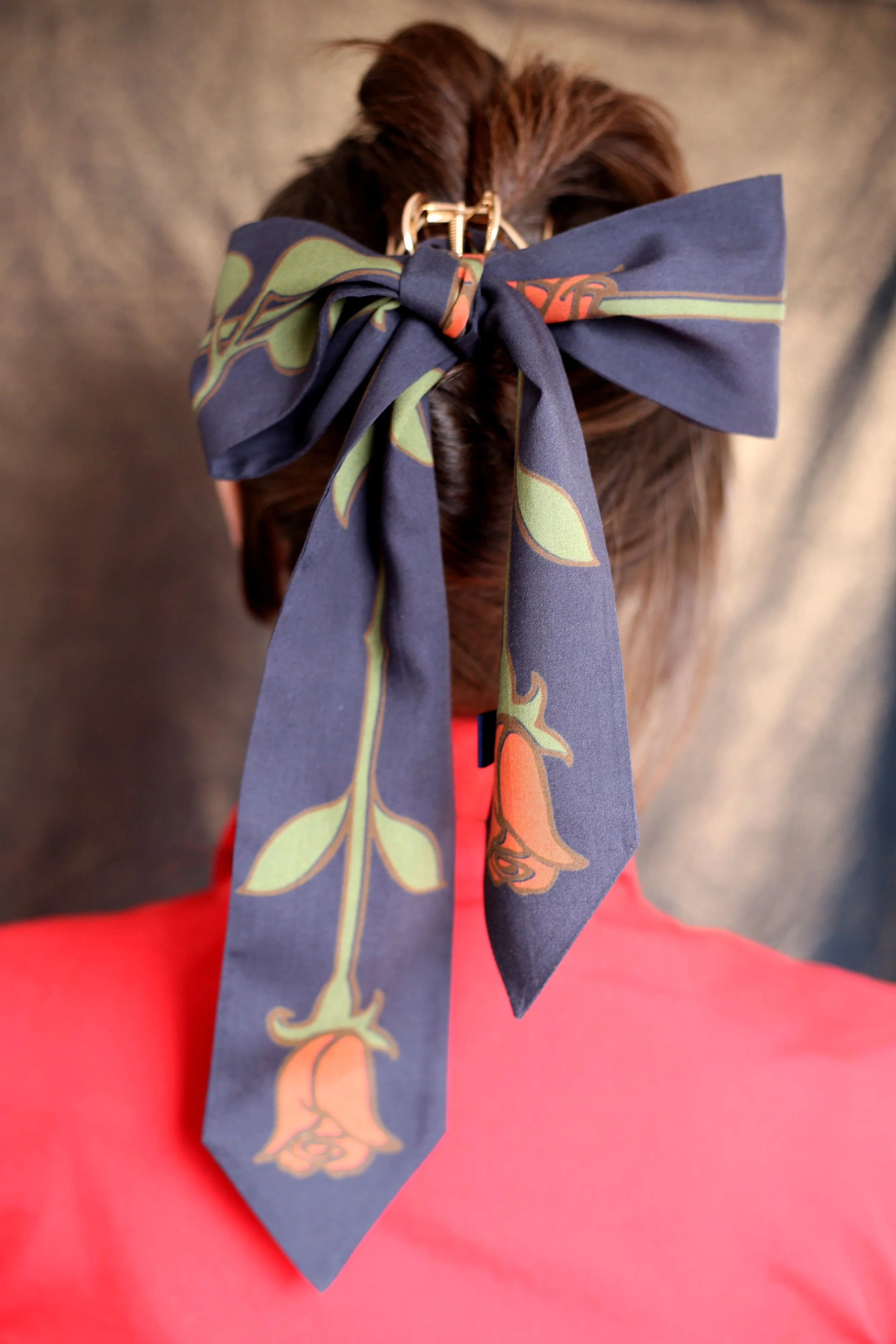 Misty Roses Organic Cotton Skinny Scarf