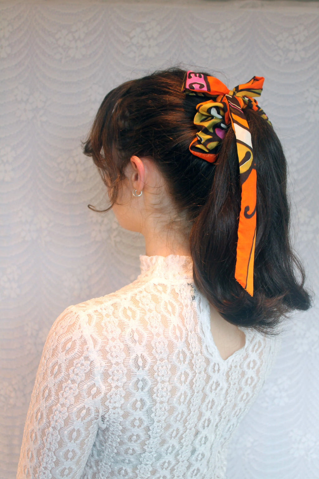 Patience Is A Butterfly Orange Scrunchie