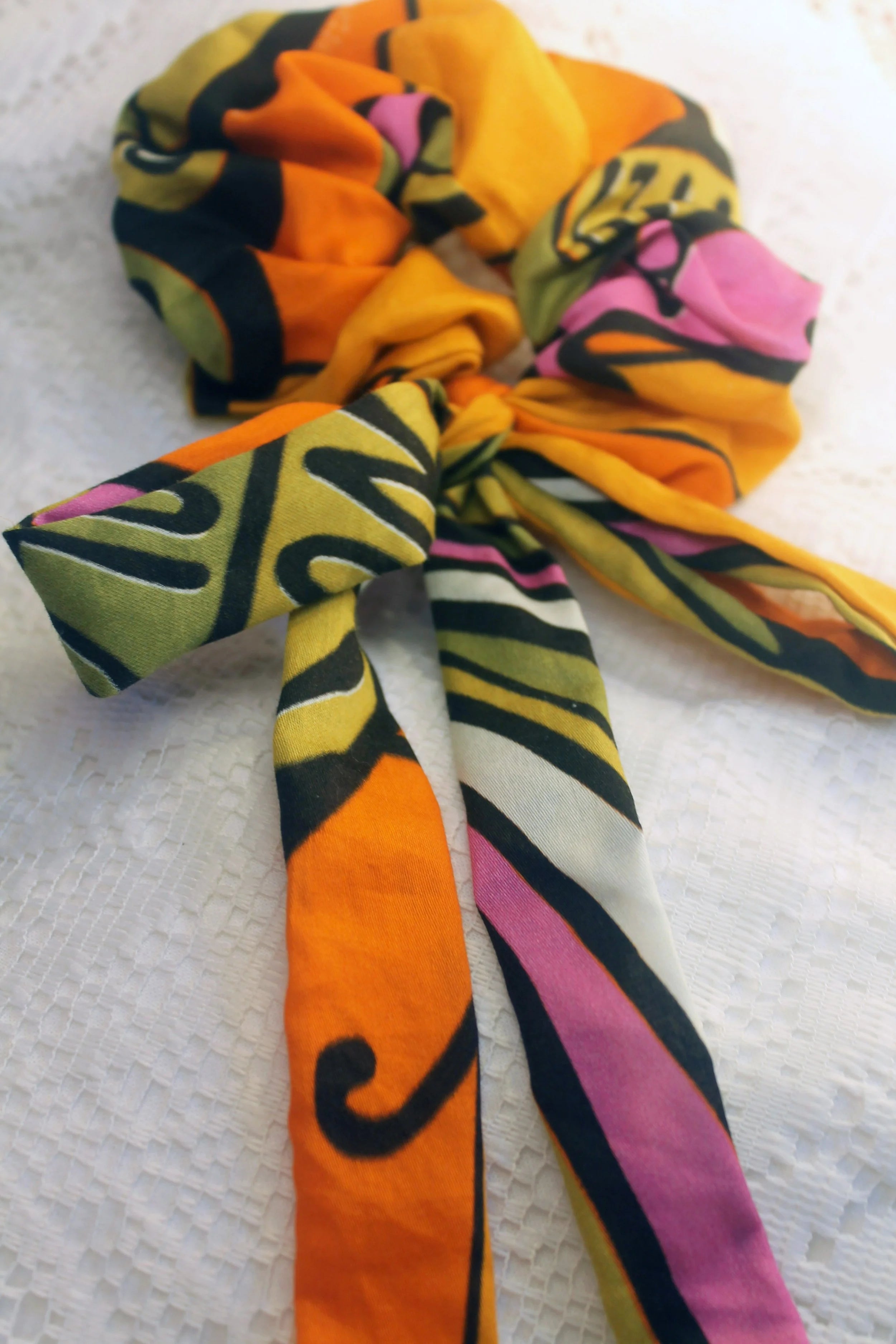 Patience Is A Butterfly Orange Scrunchie