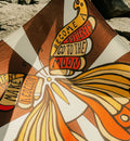 Patience Is A Butterfly Brown Cotton Scarf