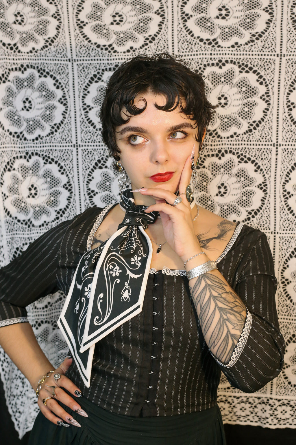 Tangled In Your Web Skinny Scarf (Limited Edition)