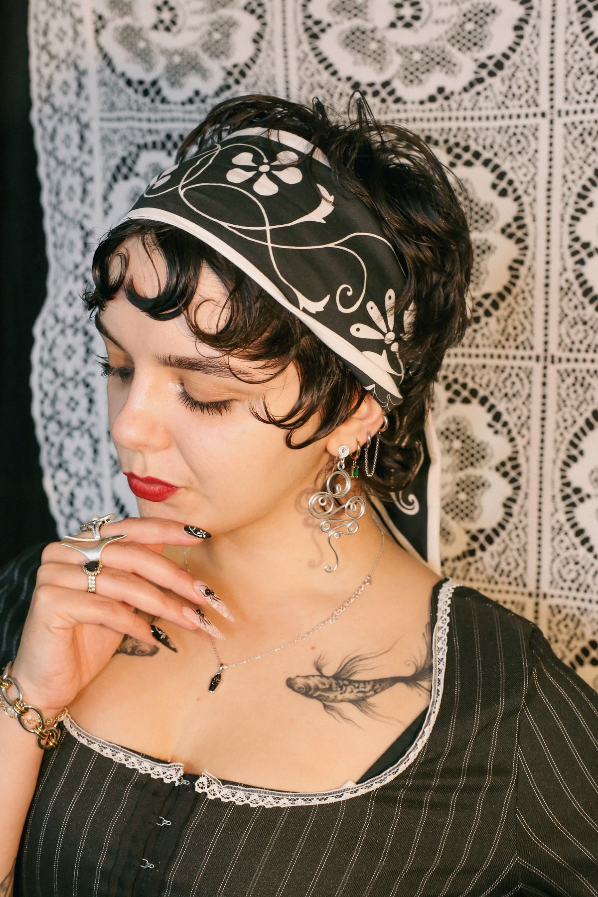Tangled In Your Web Skinny Scarf (Limited Edition)