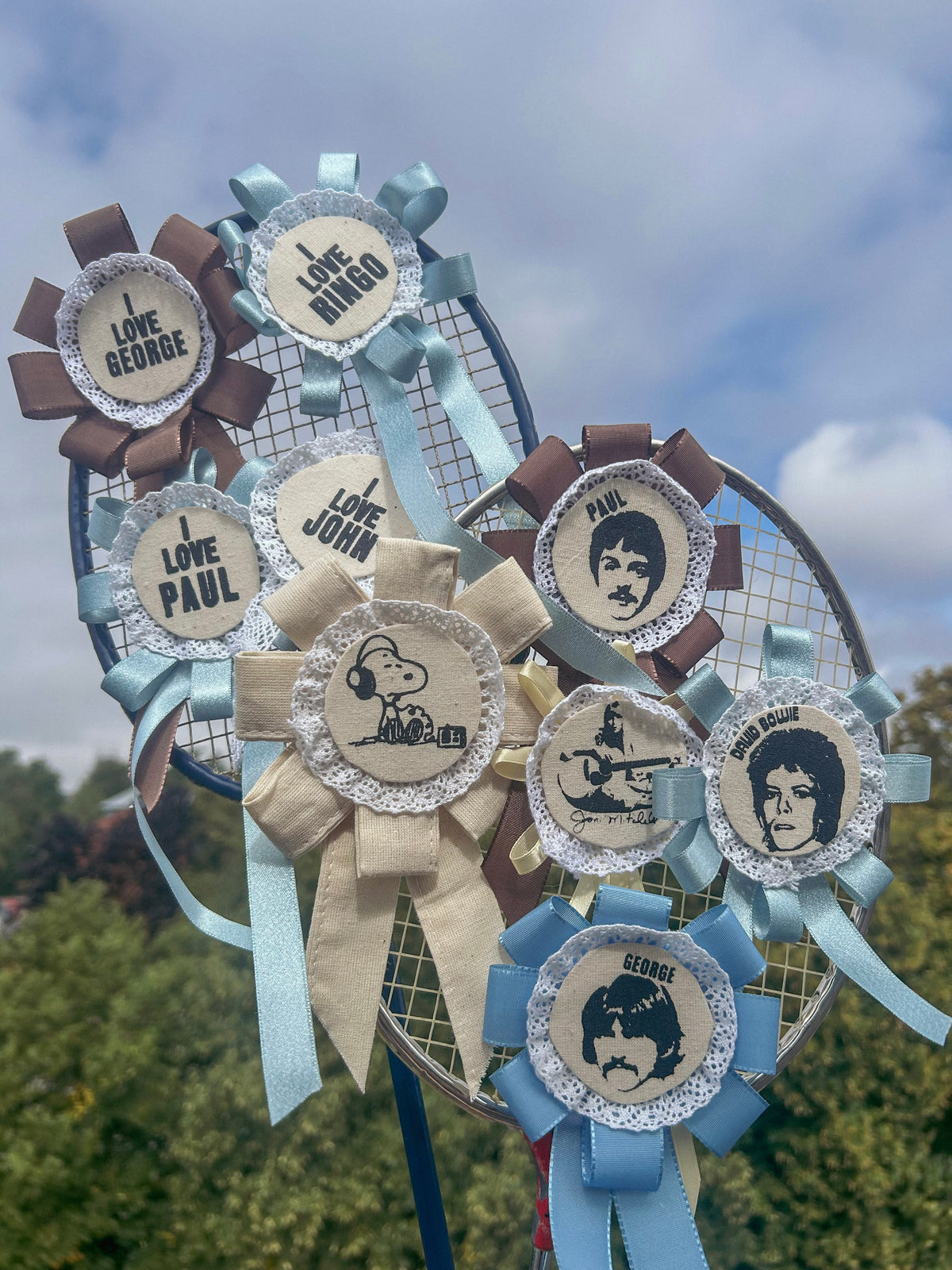 Screen Printed Fan Rosettes