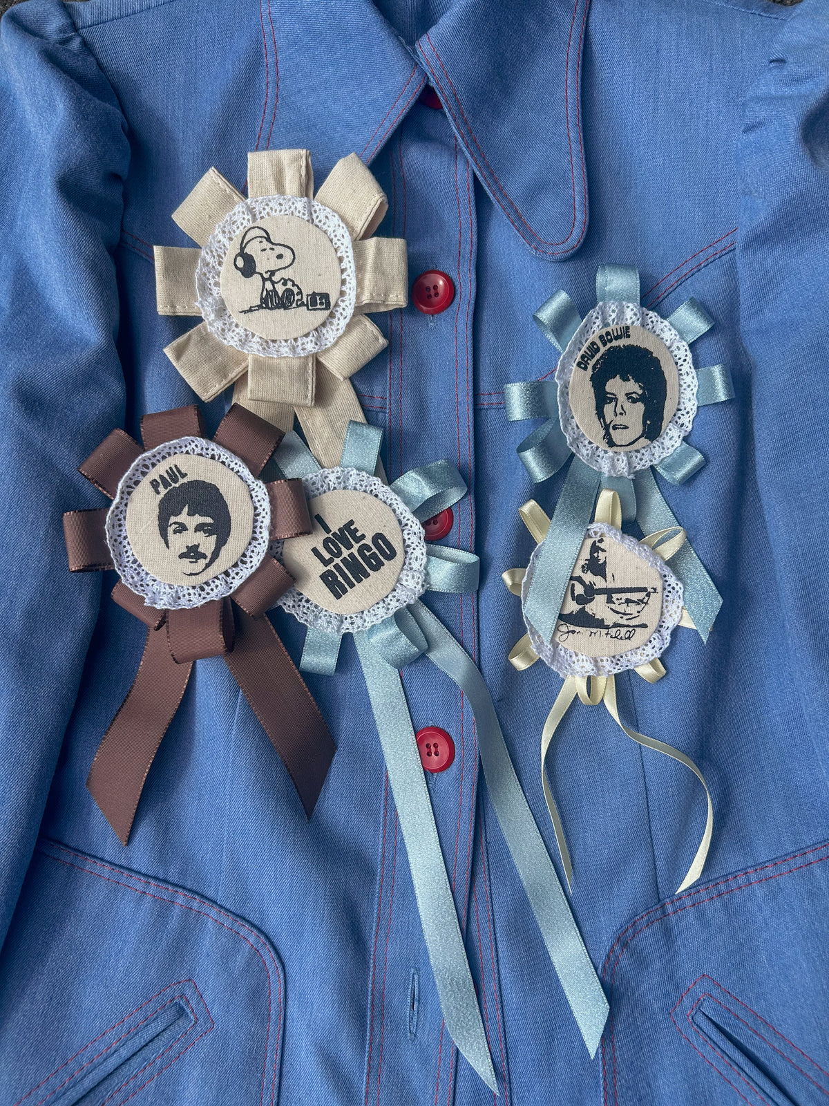 Screen Printed Fan Rosettes