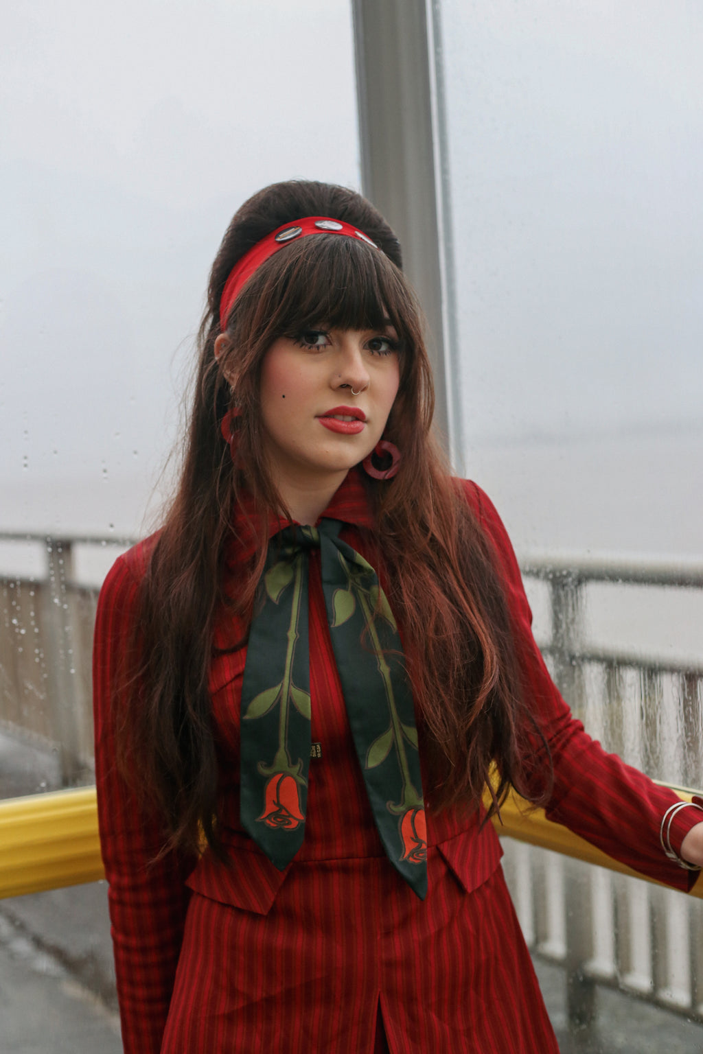 Misty Roses Organic Cotton Skinny Scarf