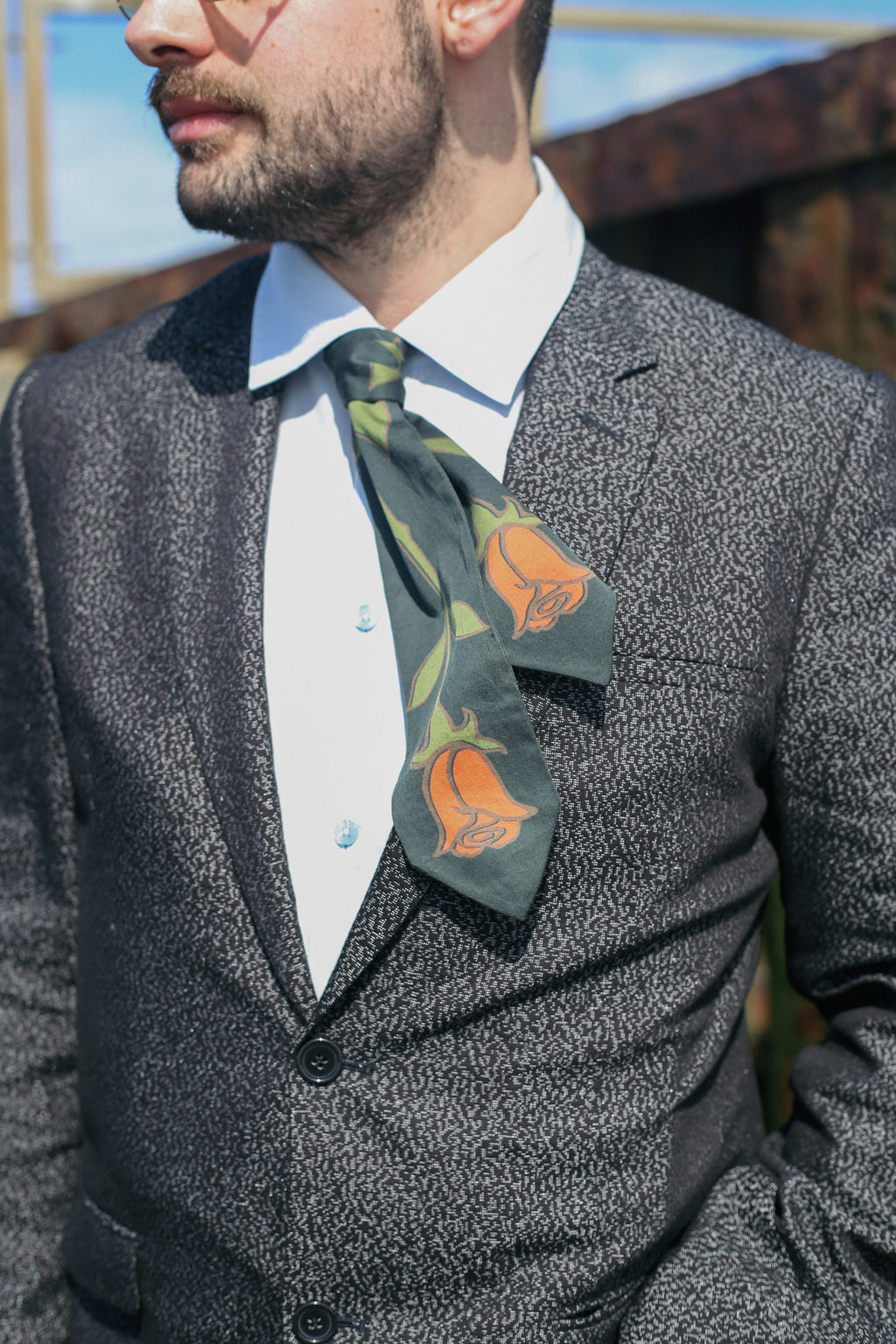 Misty Roses Organic Cotton Skinny Scarf