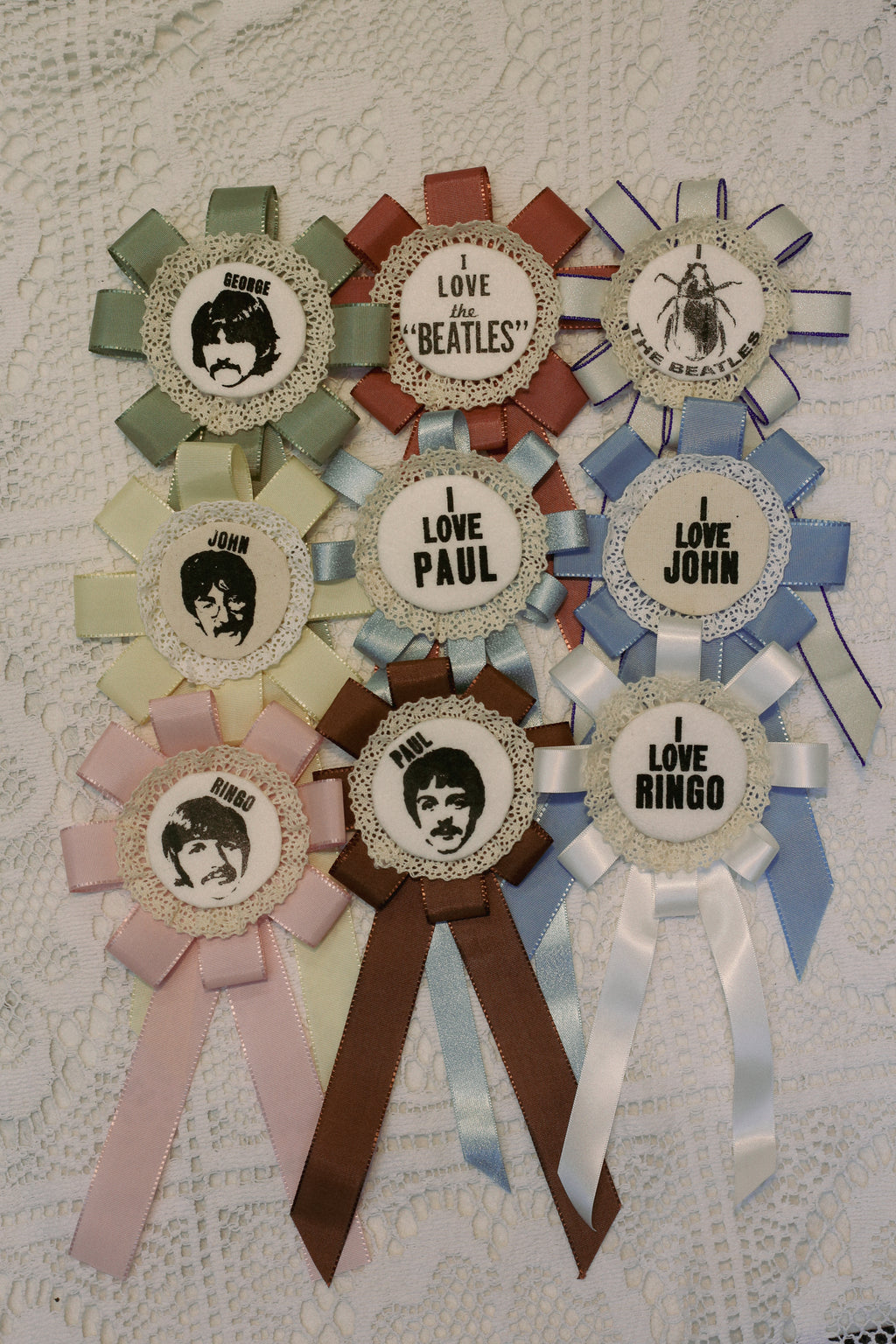 Screen Printed Fan Rosettes