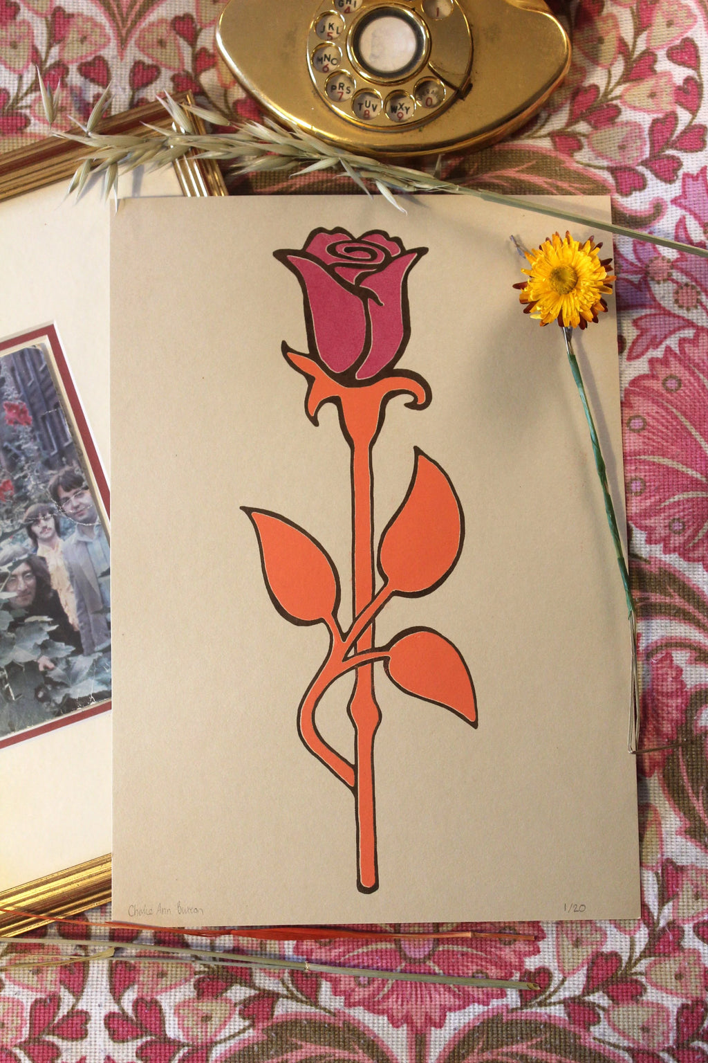 Rose Screen Print