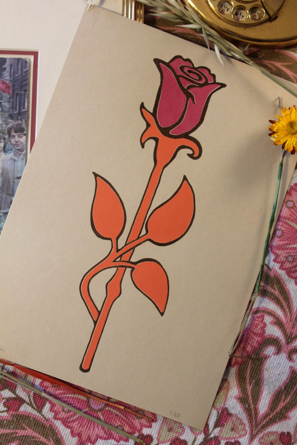 Rose Screen Print
