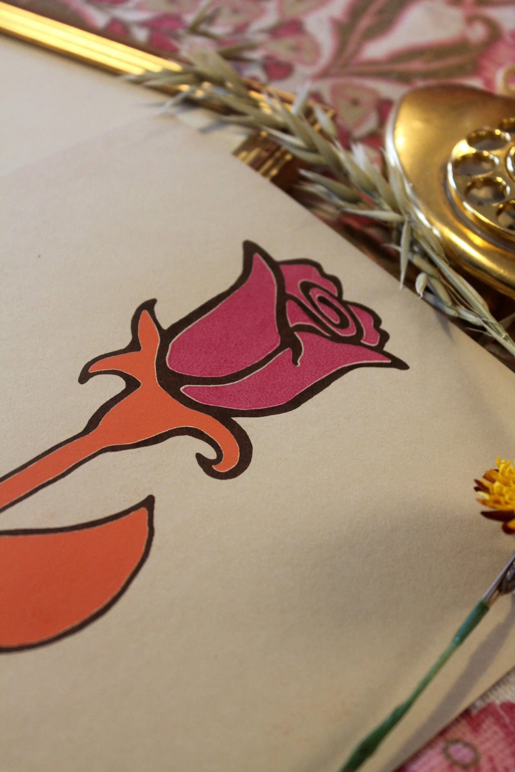 Rose Screen Print