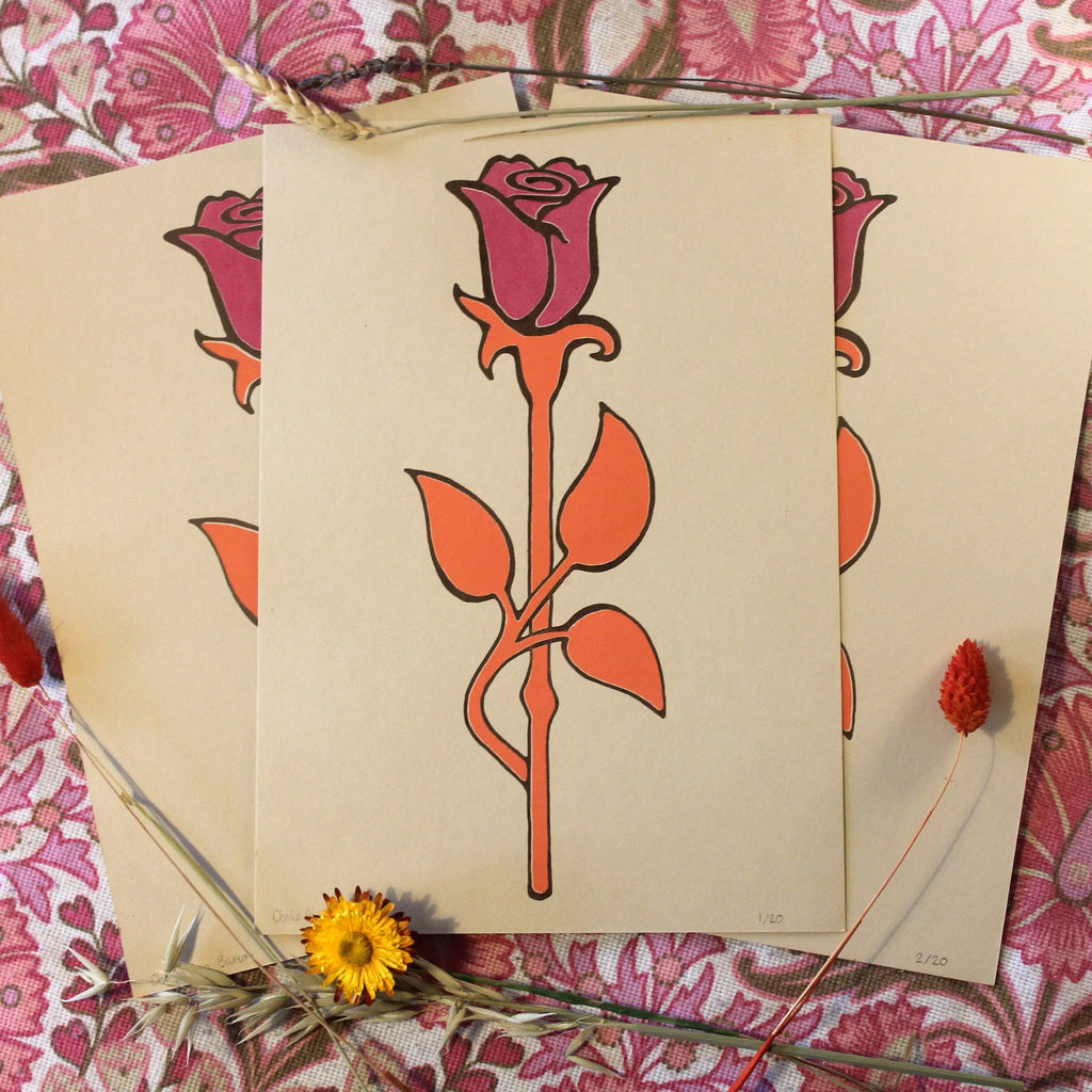 Rose Screen Print