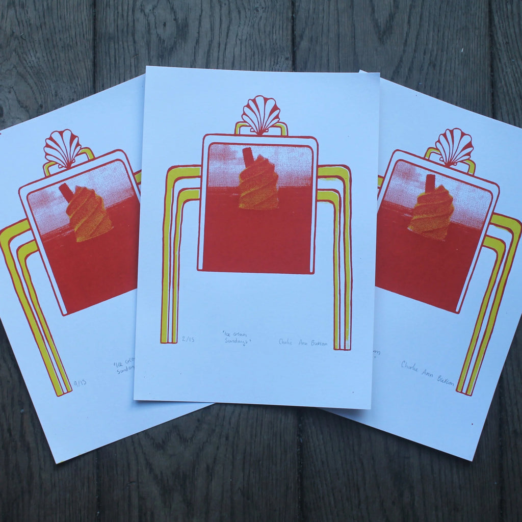 Ice Cream 'Sundays' Screen Print