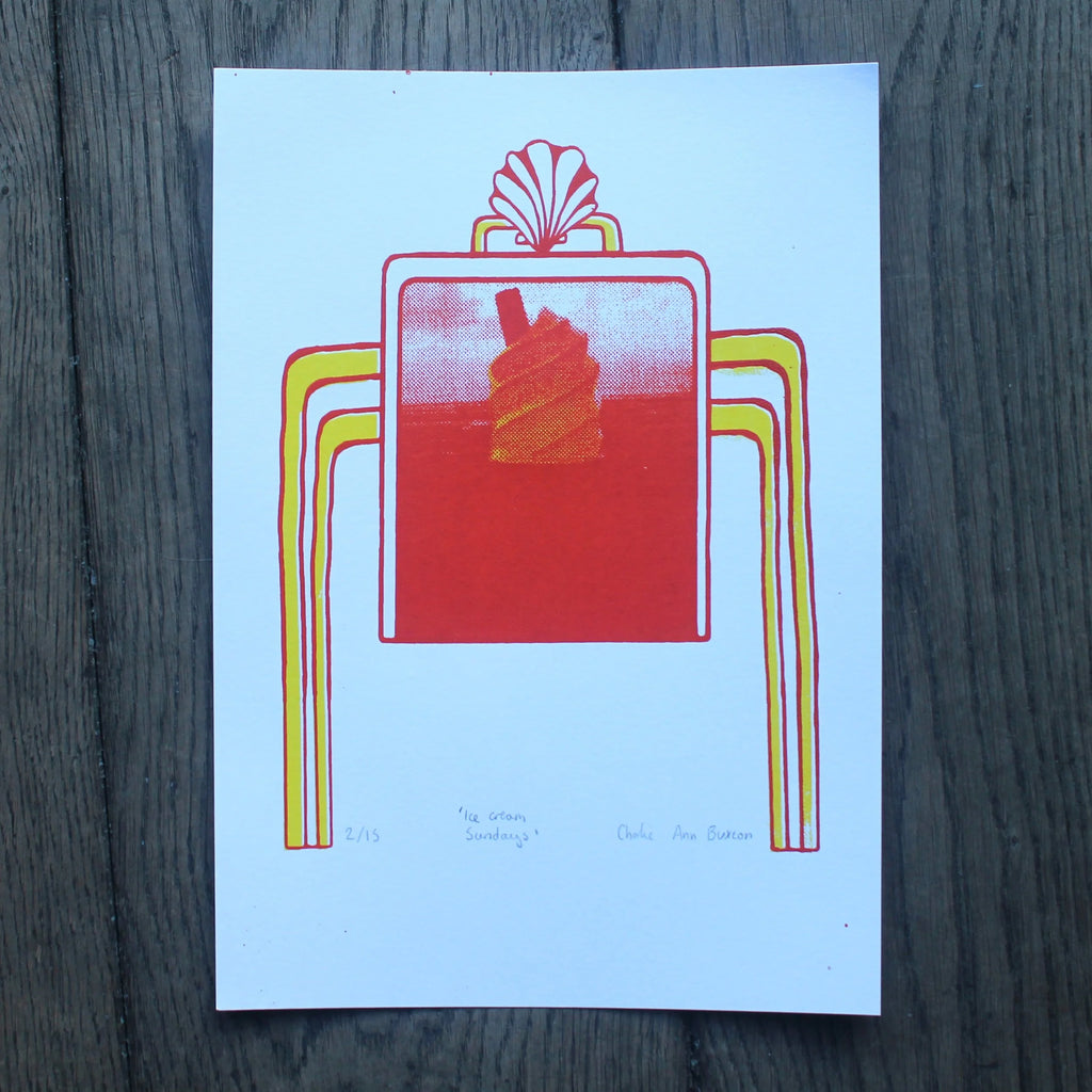 Ice Cream 'Sundays' Screen Print