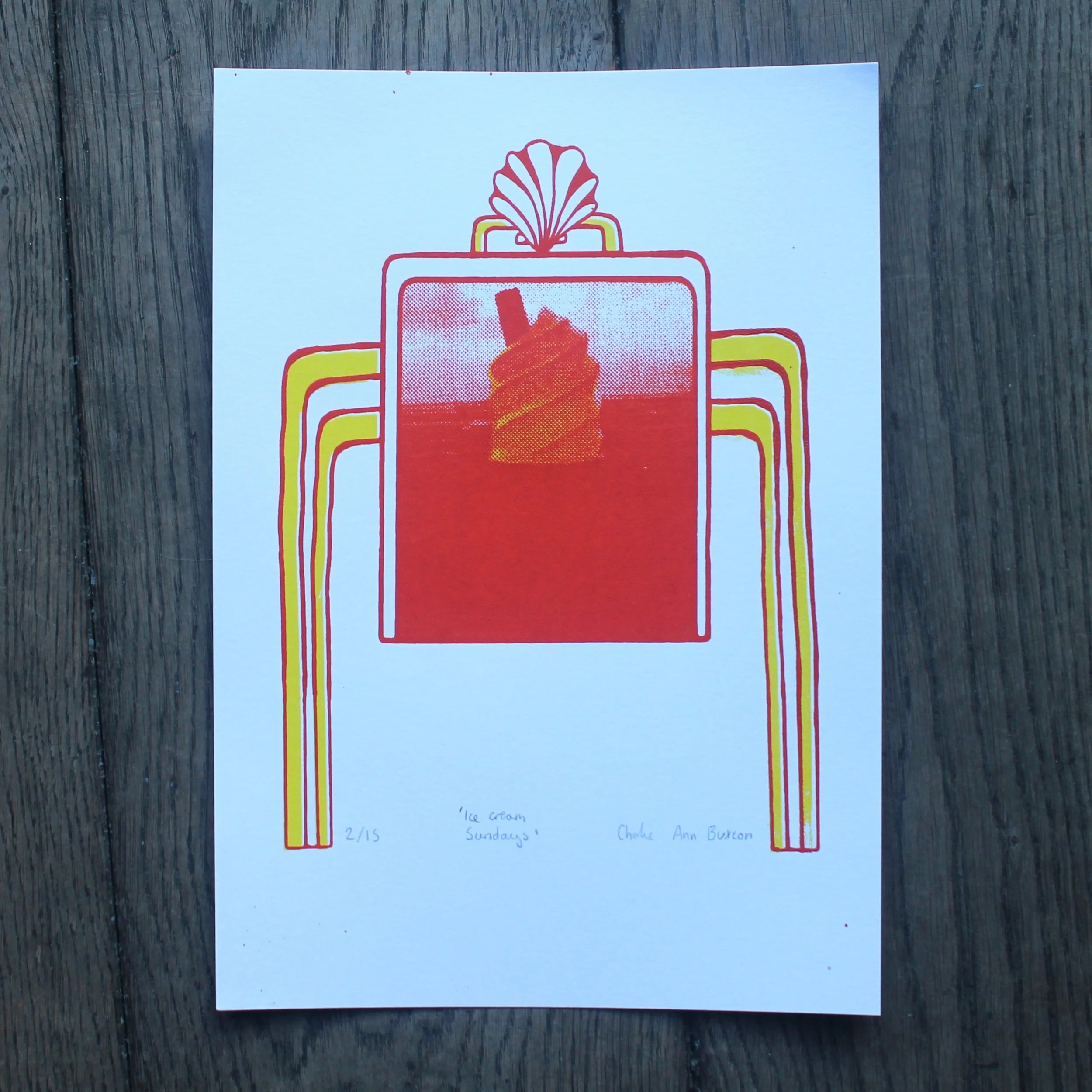 Ice Cream 'Sundays' Screen Print